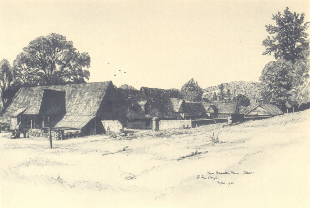 STONOR. Upper Assenden Farm. Oxfordshire. By W Fairclough 1948 old print